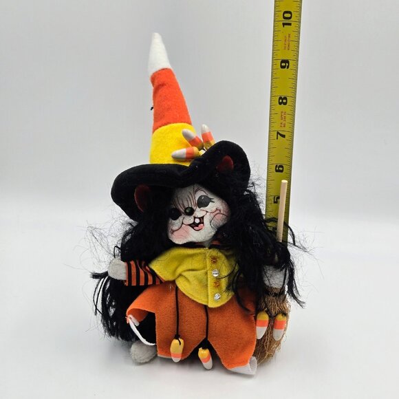 Annalee Candy Corn Witch Mouse Doll Halloween 2009 Retired Read - Picture 2 of 14